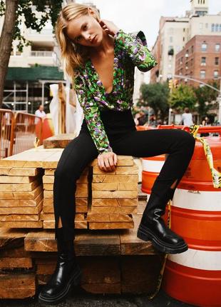 Боди зара в цветочный принт