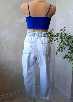 Zara светло - серые  джинсы баги 100% cotton9 фото