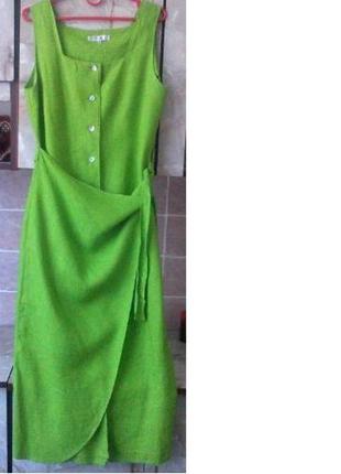 Стильное брендовое английское льняное платье dome