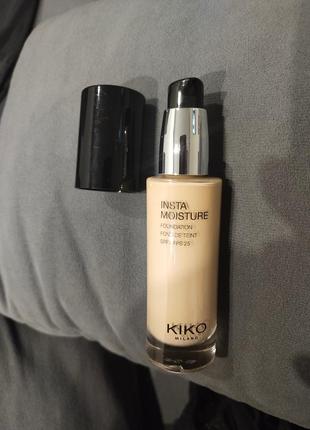 Тональная основа kiko milano instamoisture foundation spf 25, 30 мл