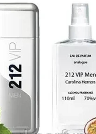 212 vip men (каролина эррера 212 вип мен) 65 мл - мужской парфюм (пробник)2 фото