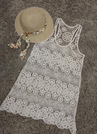 Пляжне ажурне плаття 👗