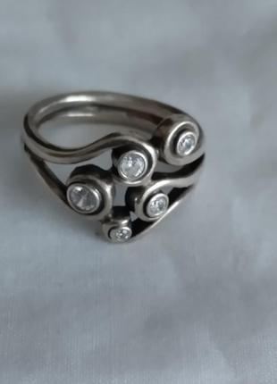 Pandora ocean wave ring with clear cz кольцо кольца ale 9253 фото