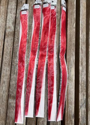 Пряди цветные для волос, красные, желтые, голубые, розовые, фиолетовые, зеленые.