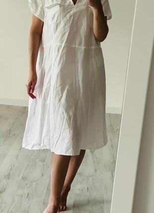 Плаття сукня сарафан льон лляний льняний zara mango 🥭3 фото