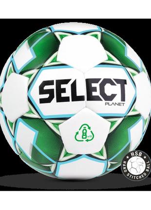 Мяч футбольный select planet fifa (928) біл/зел, 5