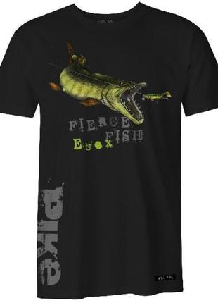 Мужская футболка с щукой fladen fishing fish like a pro для рыбаков щука