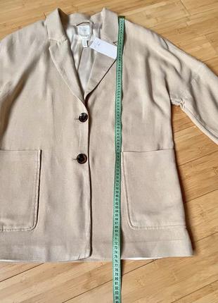 Стильный пиджак-оверсайз с льном6 фото