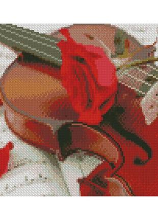 Алмазна вишивка (мозаїка) 30x40 см троянда скрипаря strateg1 фото