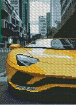 Алмазная вышивка (мозаика) 30x40 см желтый lamborghini strateg