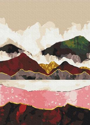 Картина по номерам brushme багровые горы bs66148 40х50см набор для росписи по цифрам