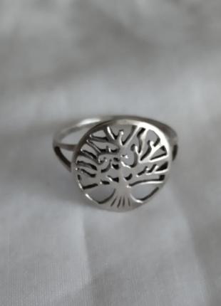 Серебряное кольцо дерево жизни3 фото