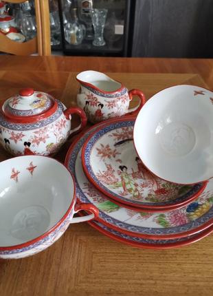 Чайный набор винтаж литофания япония