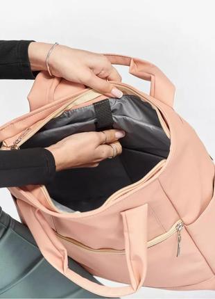Женская сумка-рюкзак sambag shopper пудра7 фото