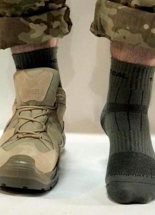Трекінгові шкарпетки тм "закарпатські штрімфлі" зелені під кросівки 42-451 фото