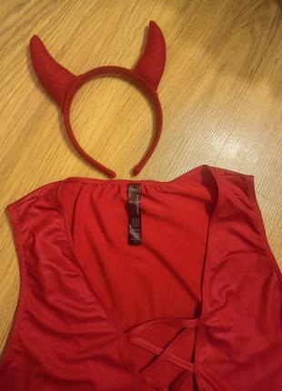 Карнавальный эротический костюм чертница ann summers красное платье2 фото