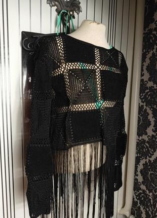 Кофта полупрозрачная сетка топ