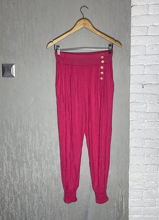 Яркие трикотажные брюки на резинках only star, s-m