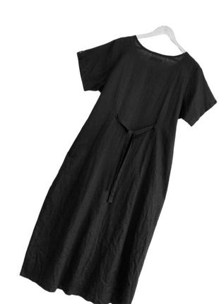 Красиве довге лляне плаття-халат3 фото