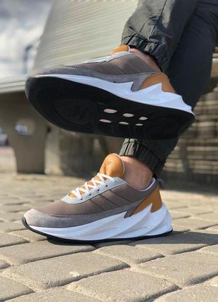 Чоловічі та жіночі кросівки  adidas shark brown white5 фото