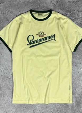 Staropramen офф мерч 00х лет винтажная футболка старопрамен пиво