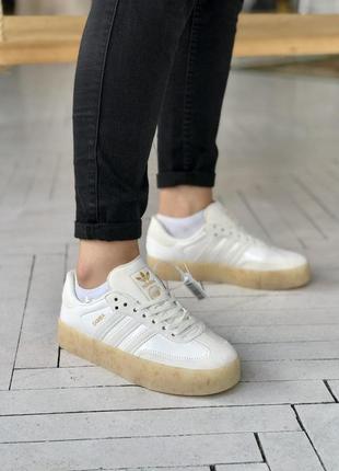 Женские кроссовки  adidas samba beige v2