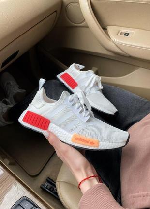 Женские кроссовки  adidas nmd grey red