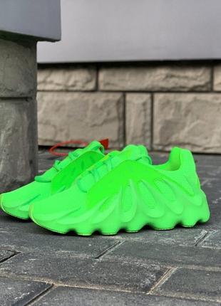 Мужские кроссовки  adidas yeezy 451 neon green2 фото