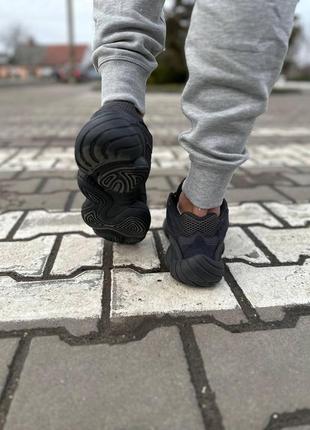 Мужские и женские кроссовки  adidas yeezy boost 500 black blue6 фото