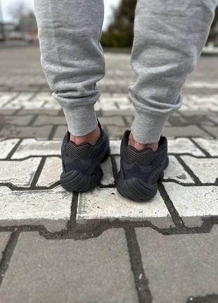 Мужские и женские кроссовки  adidas yeezy boost 500 black blue4 фото