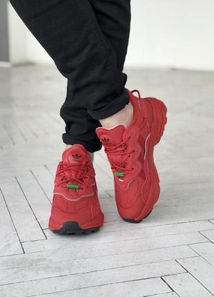 Мужские кроссовки  adidas ozweego adiprene red3 фото