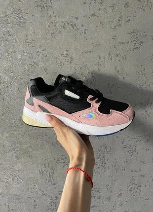 Женские кроссовки  adidas falcon black/pink1 фото