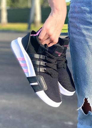 Кросівки жіночі  adidas equipment adv black pink1 фото