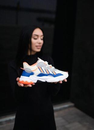 Женские кроссовки  adidas ozweego adiprene pride white mens orange