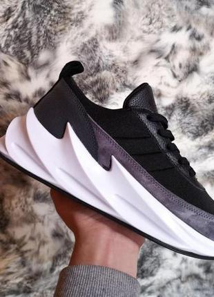 Чоловічі кросівки adidas shark black grey white