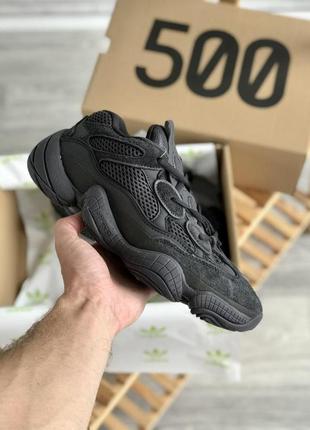 Мужские и женские кроссовки  adidas yeezy boost 500 black