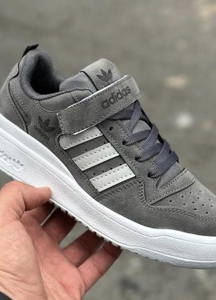 Женские кроссовки  adidas forum grey white 36