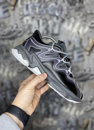 Мужские кроссовки  adidas ozweego plus black white