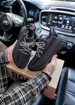 Кросівки чоловічі   adidas yeezy 350 v2 black