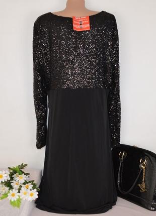 Брендовое вечернее нарядное макси платье kaleidoscope паетки большой размер этикетка2 фото