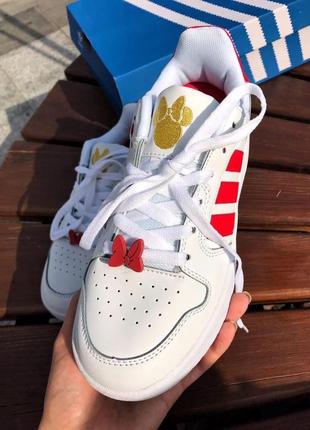 Кросівки жіночі  adidas neo disney white red yellow logo10 фото