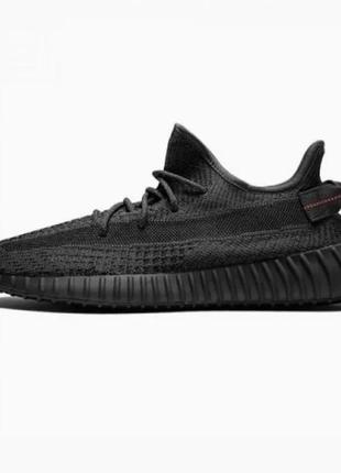 Кросівки чоловічі   adidas yeezy 350  v2 black reflective
