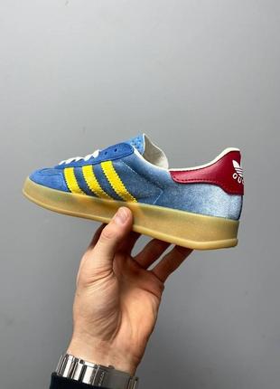 Кросівки жіночі  adidas x gucci gazelle blue9 фото