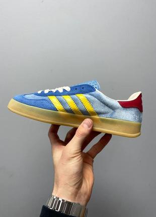 Кросівки жіночі  adidas x gucci gazelle blue10 фото