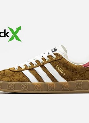 Мужские кроссовки   adidas gazelle x gucci