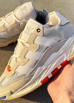 Мужские кроссовки  adidas niteball beige/red 43