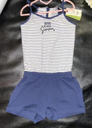 Ромпер с шортами коттоновый, с карманами/на размер: 152 (11-12 лет)// бренд: ovs