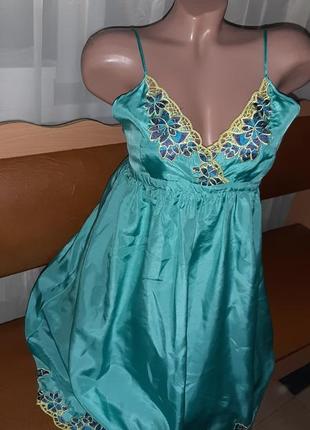 Чистий шовк! сукня сарафан 14uk 3