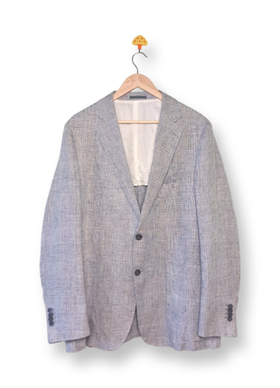 Лляной летний пиджак suitsupply havana hl slim fit blazer pure linen by solbiati лён блейзер приталенный крой 56 46r uk xxl 2xl