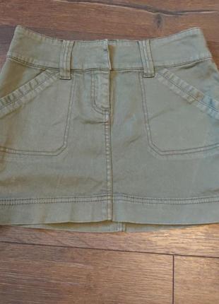 Коттоновая мини юбка